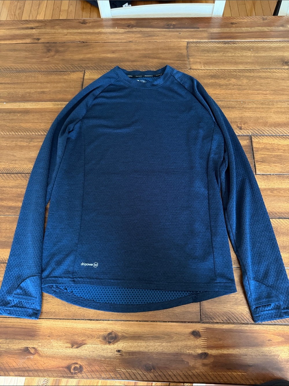 Russell Athletic Navy Long Sleeve Performance Top size S